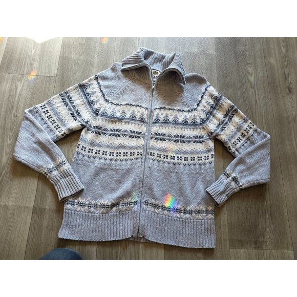 Vintage Tiara International Medium Nordic Zip-Up Sweater - Picture 4 of 6